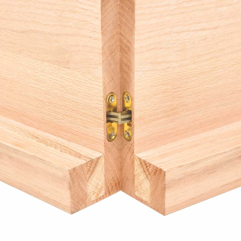 Prateleira de parede 220x50x(2-6)cm carvalho maciço não tratado