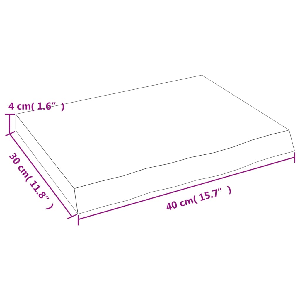 Prateleira de parede 40x30x(2-4) cm carvalho tratado castanho