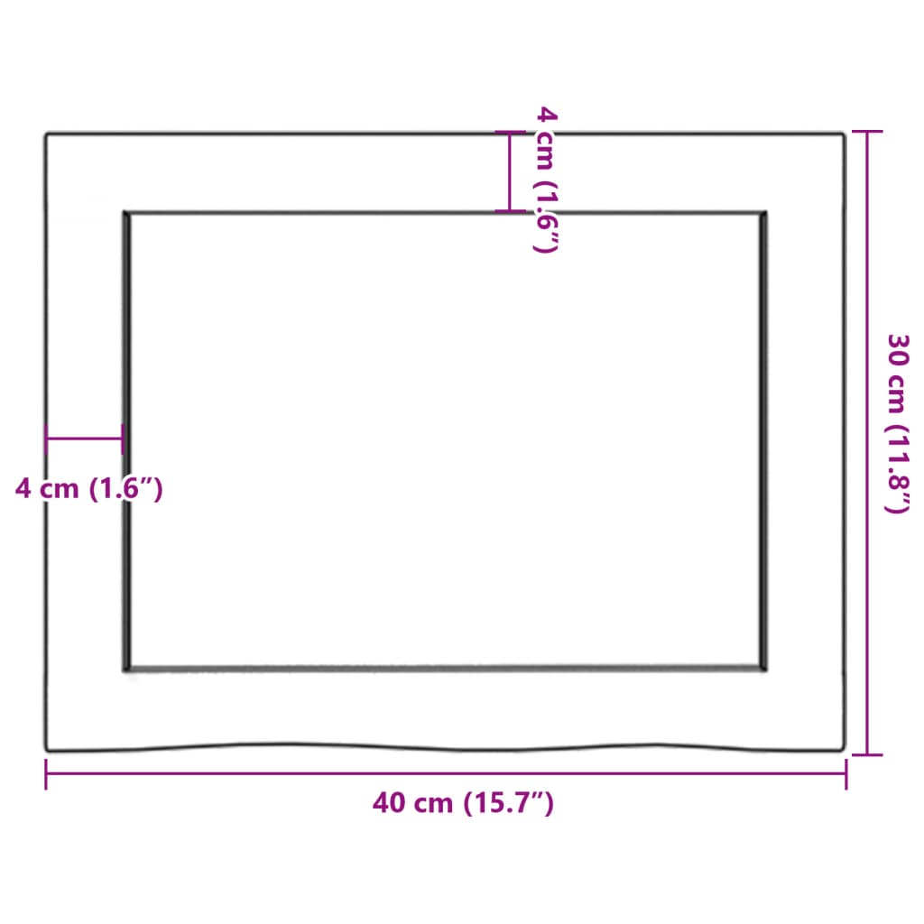 Prateleira de parede 40x30x(2-4) cm carvalho tratado castanho