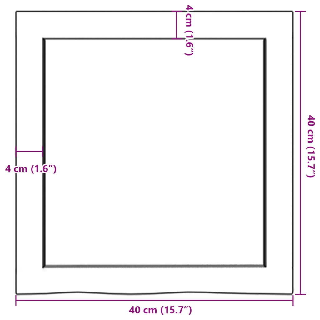 Prateleira de parede 40x40x(2-6) cm carvalho tratado castanho