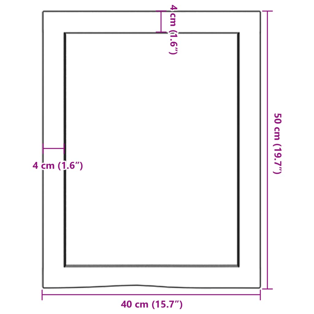 Prateleira de parede 40x50x(2-4) cm carvalho tratado castanho