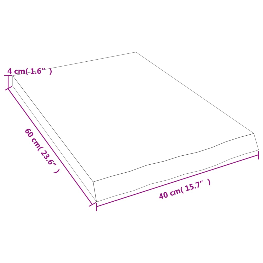 Prateleira de parede 40x60x(2-4) cm carvalho tratado castanho