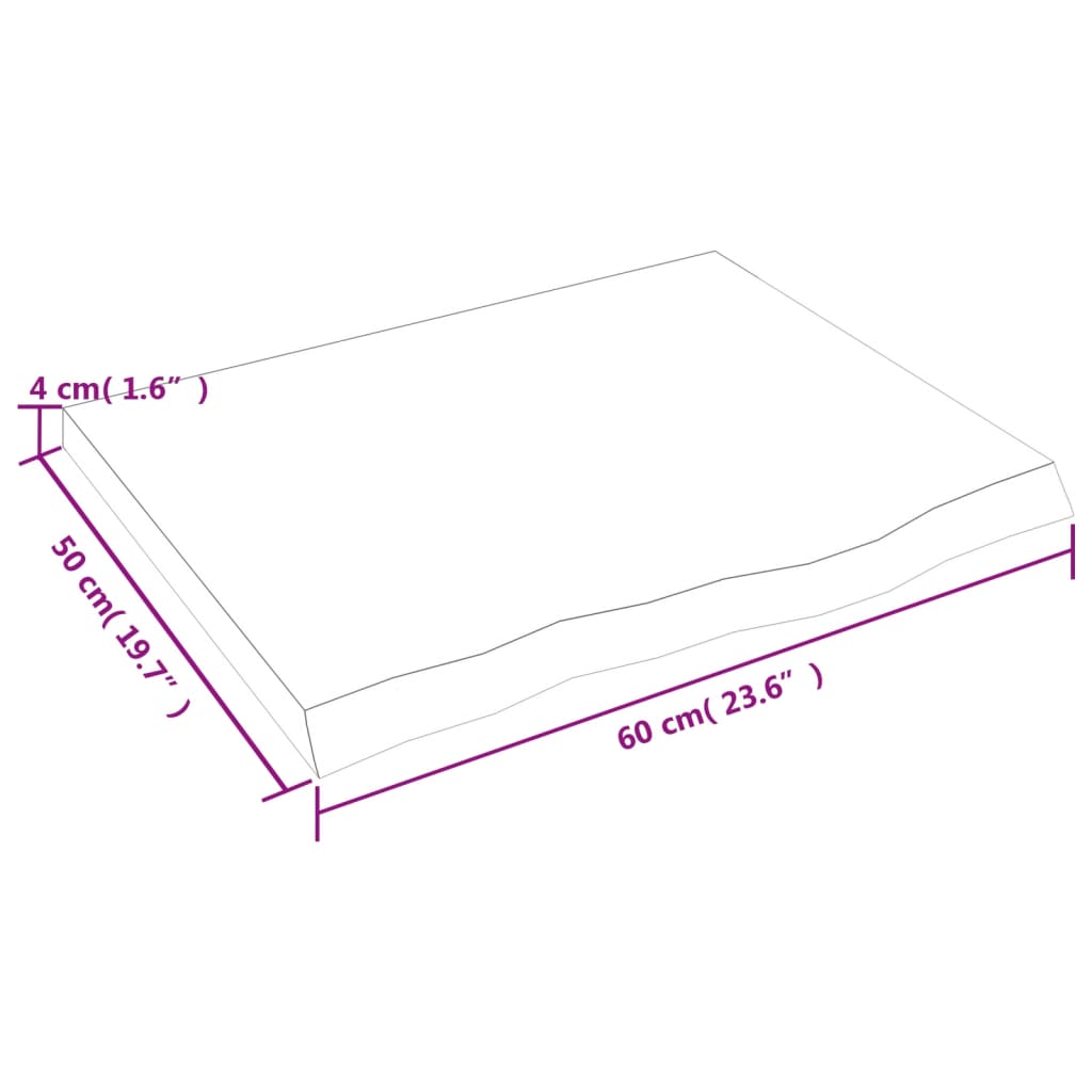 Prateleira de parede 60x50x(2-4) cm carvalho tratado castanho