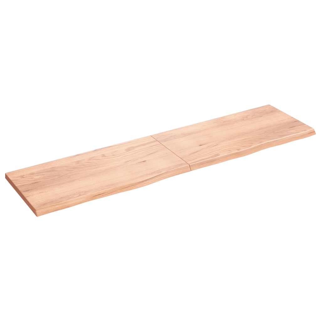 Prateleira de parede 200x50x(2-4) cm carvalho tratado castanho