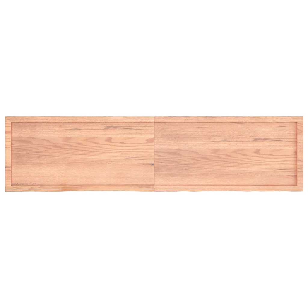 Prateleira de parede 200x50x(2-4) cm carvalho tratado castanho