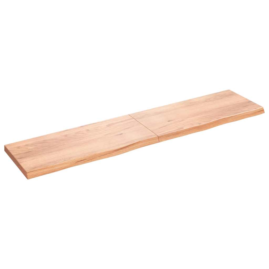 Prateleira de parede 220x50x(2-6) cm carvalho tratado castanho