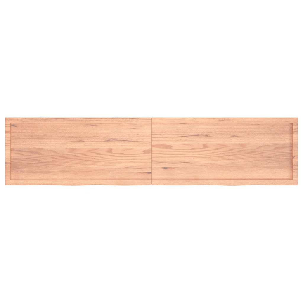 Prateleira de parede 220x50x(2-6) cm carvalho tratado castanho