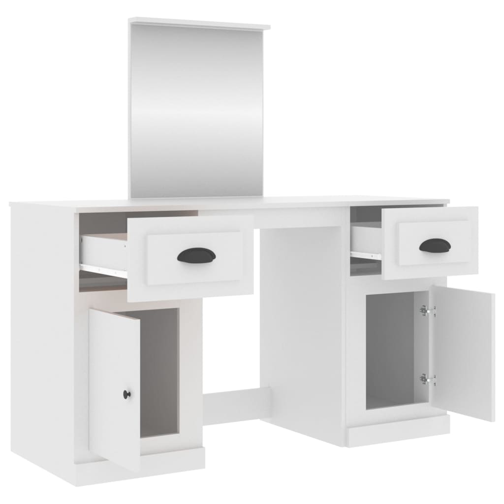 Toucador com espelho 130x50x132,5 cm cor branco