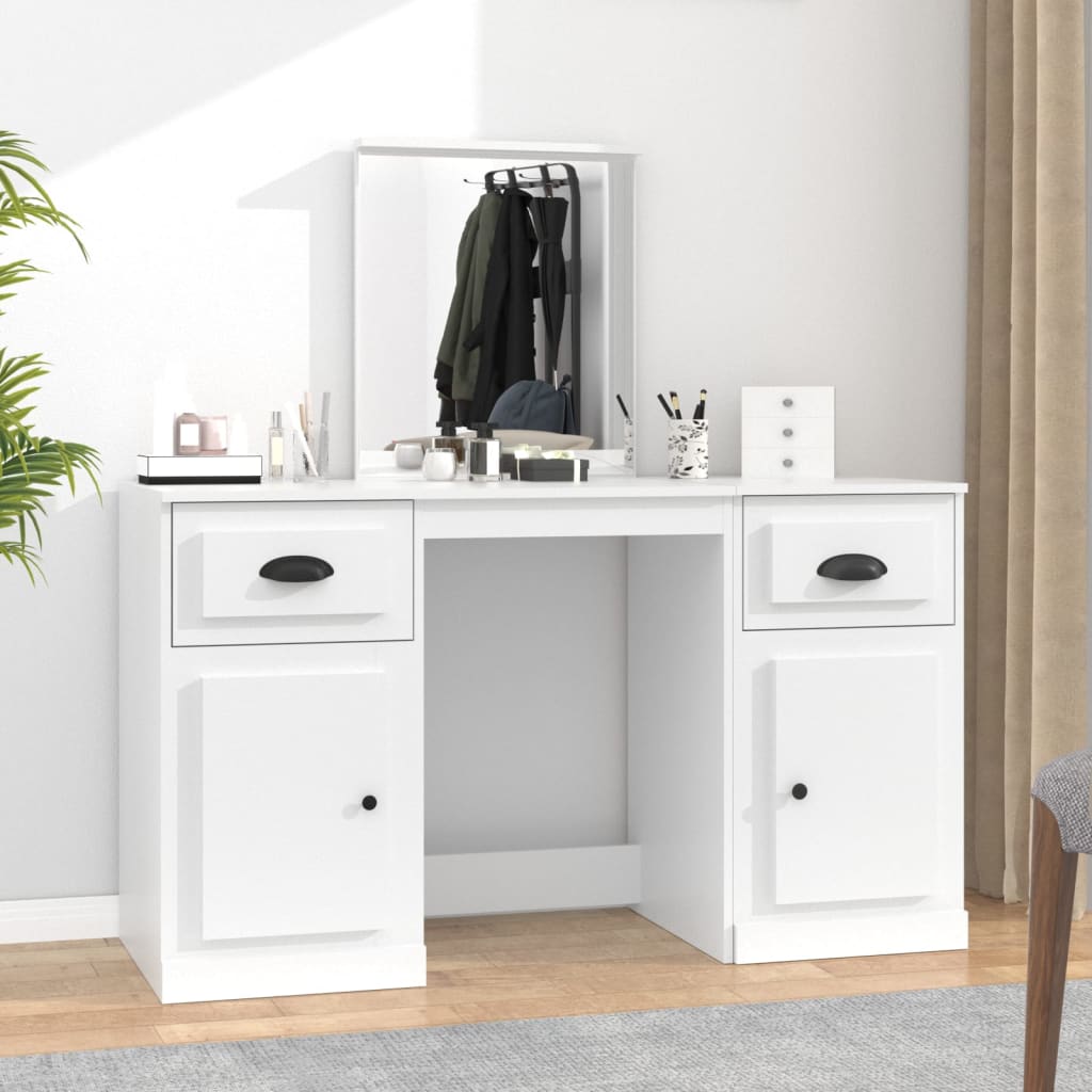 Toucador com espelho 130x50x132,5 cm cor branco