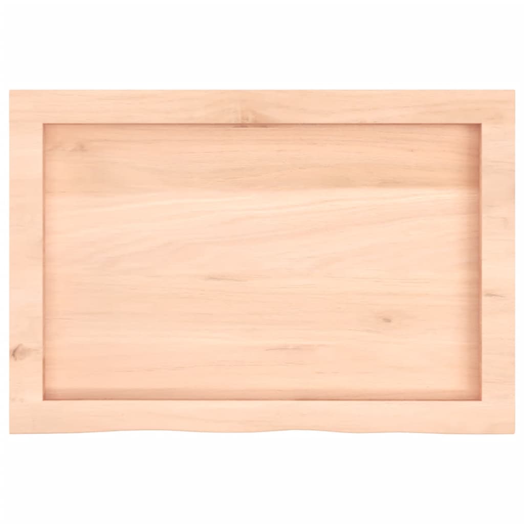 Tampo de mesa 60x40x(2-4) cm carvalho maciço não tratado