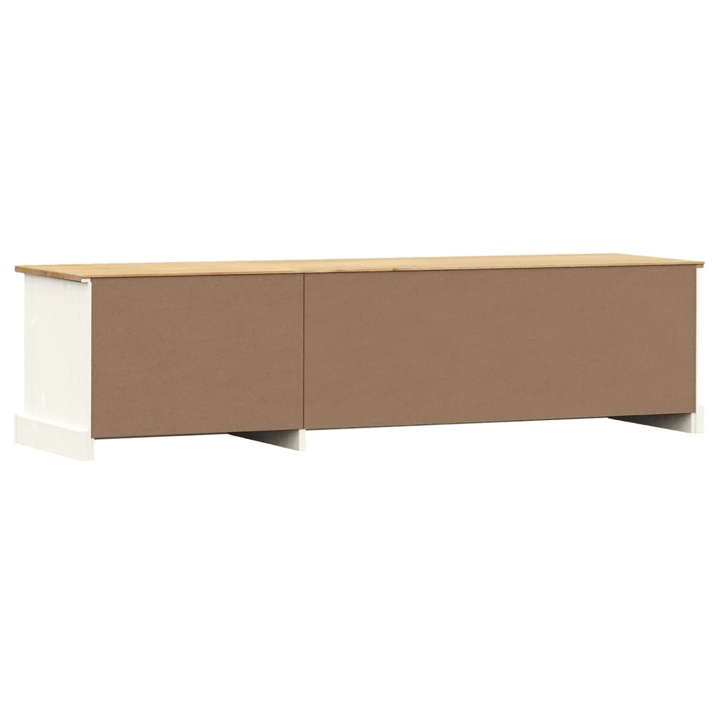 Móvel de TV VIGO 156x40x40 cm madeira de pinho maciça branco