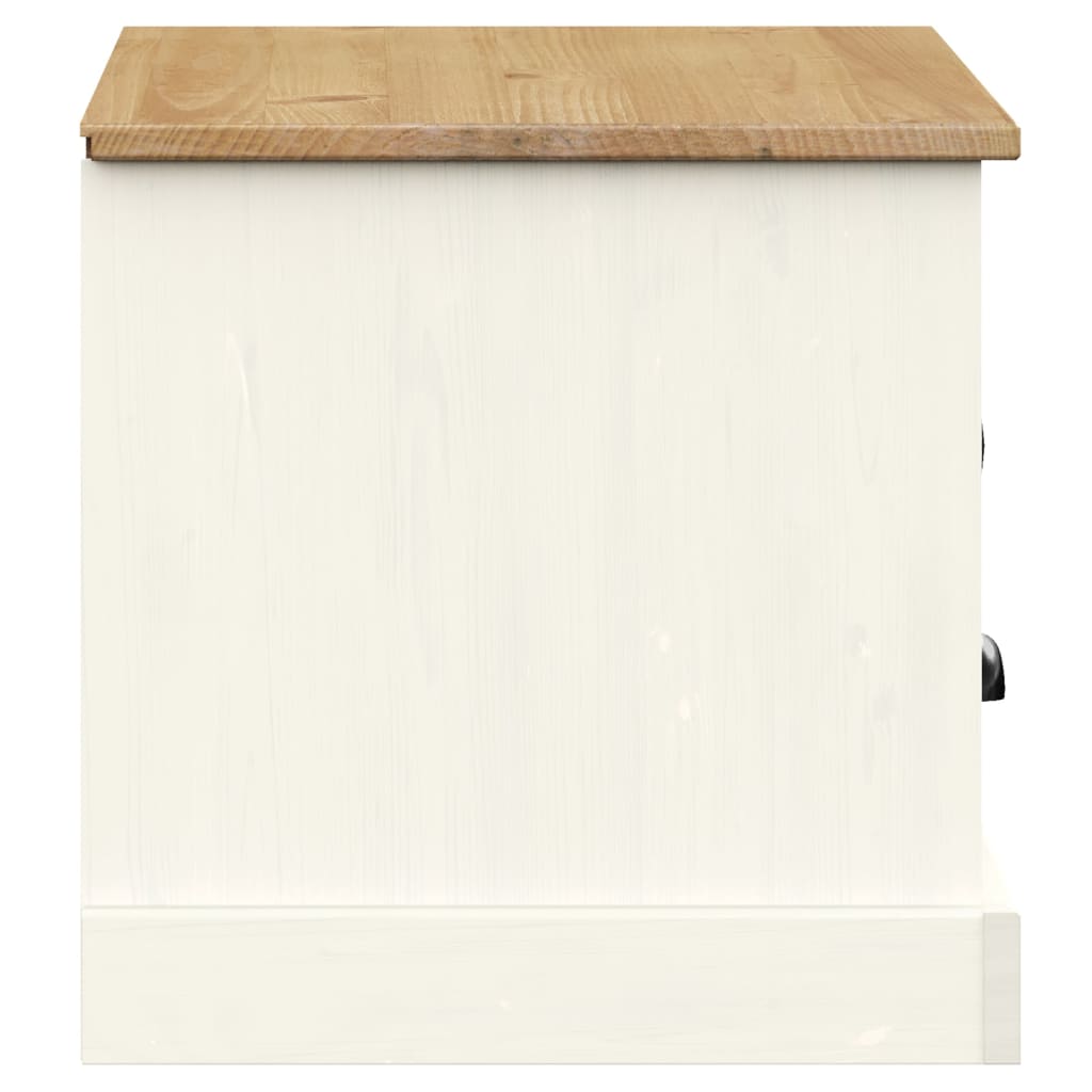 Móvel de TV VIGO 106x40x40 cm madeira de pinho maciça branco