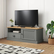 Móvel de TV VIGO 106x40x40 cm madeira de pinho maciça cinzento
