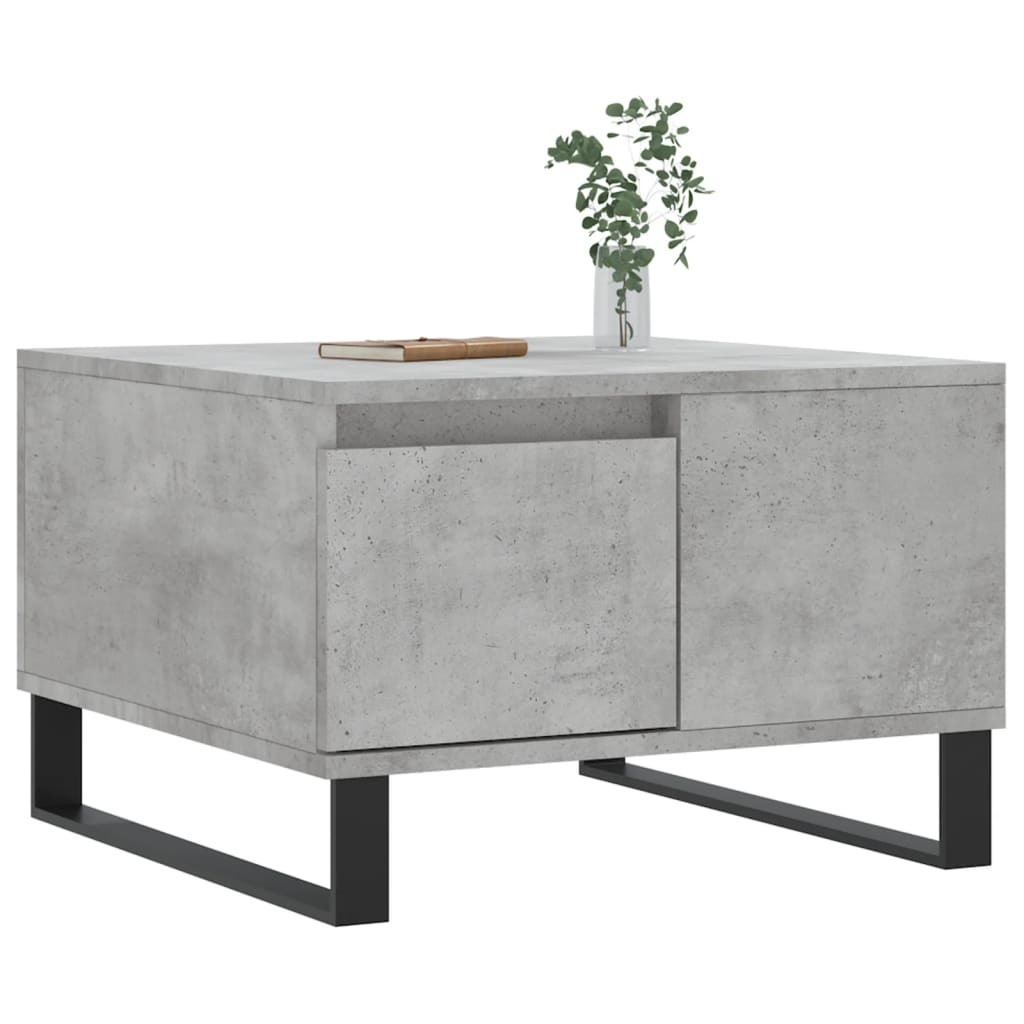 Mesa de centro 55x55x36,5 cm derivados madeira cinzento cimento