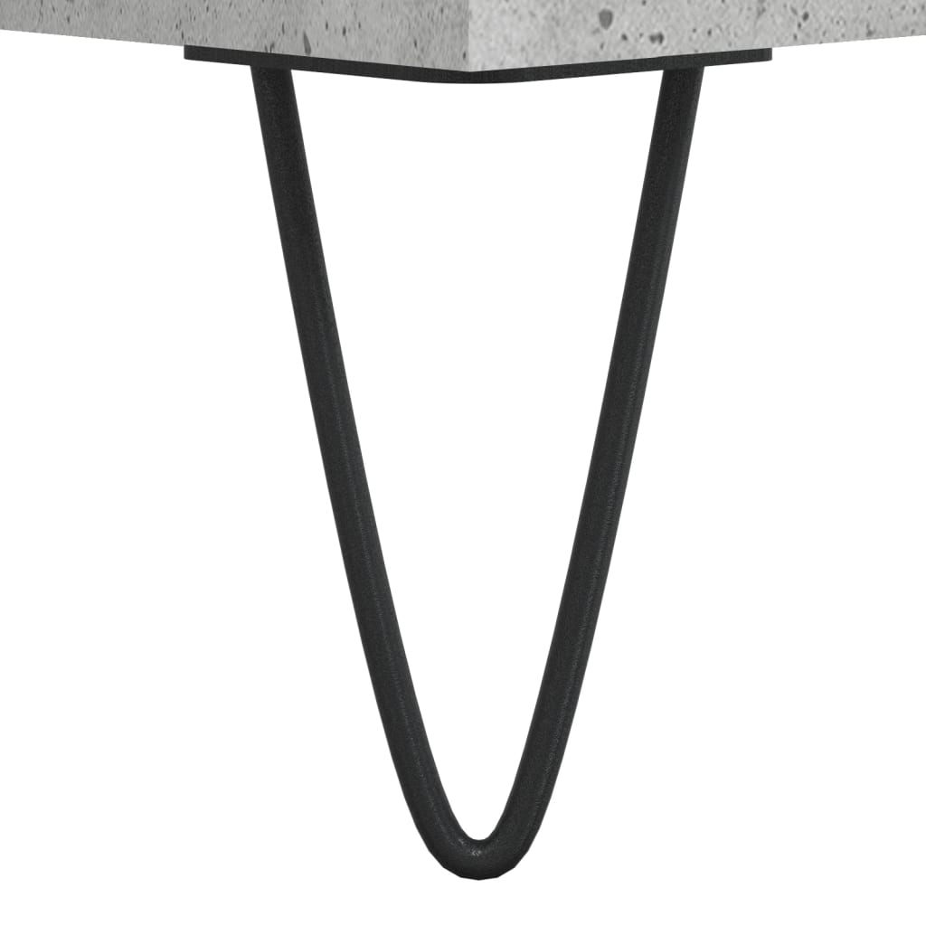 Mesa de centro 80x80x36,5 cm derivados madeira cinzento cimento