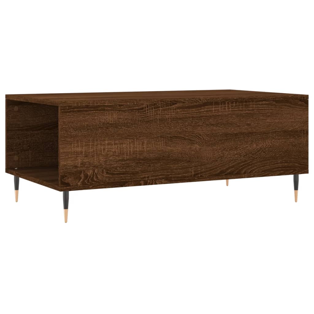Mesa de centro 90x50x36,5cm derivados madeira carvalho castanho