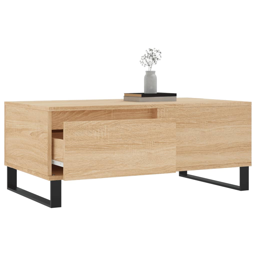 Mesa de centro 90x50x36,5 cm derivados madeira carvalho sonoma