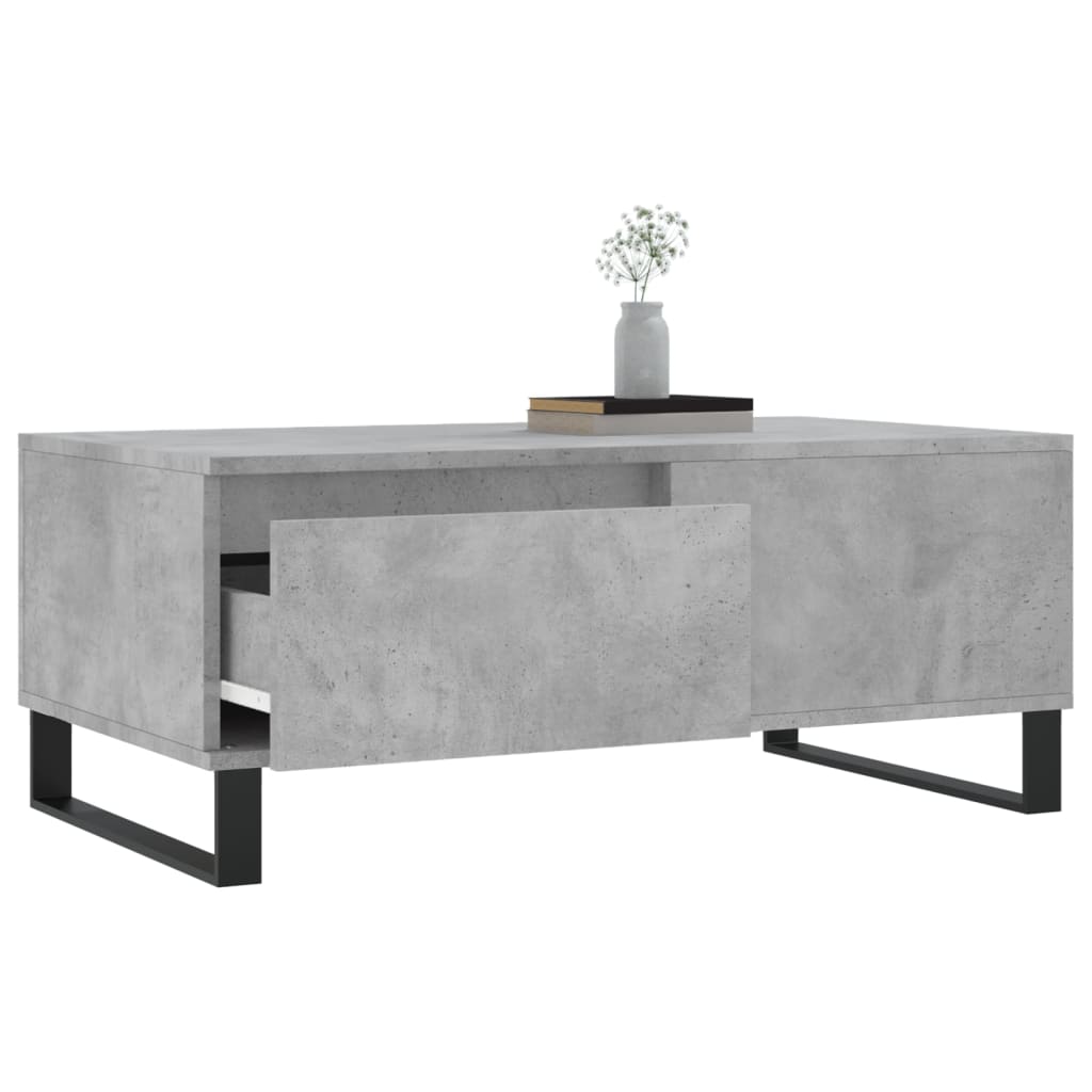 Mesa de centro 90x50x36,5 cm derivados madeira cinzento cimento