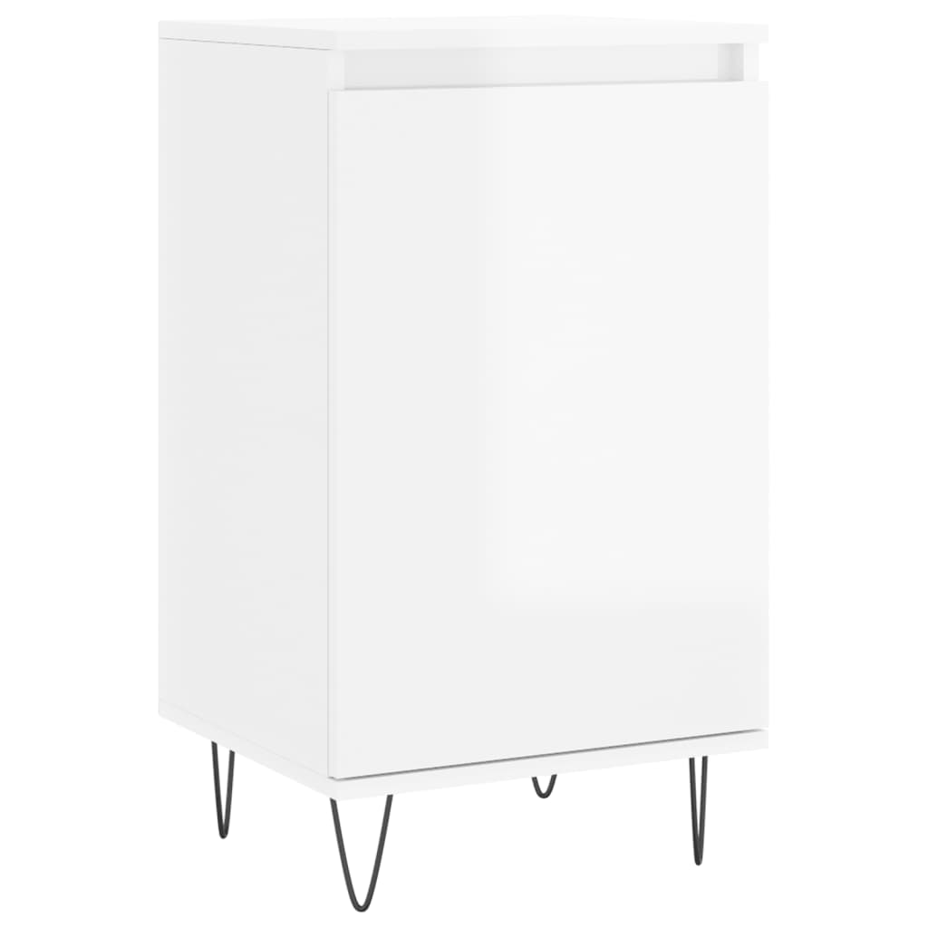 Aparadores 2 pcs 40x35x70 cm deriv. de madeira branco brilhante