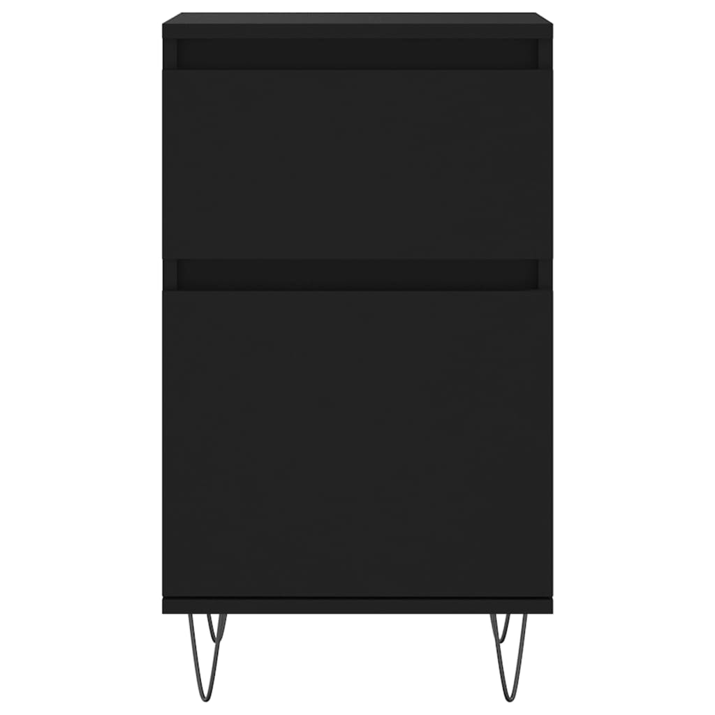 Aparadores 2 pcs 40x35x70 cm derivados de madeira preto
