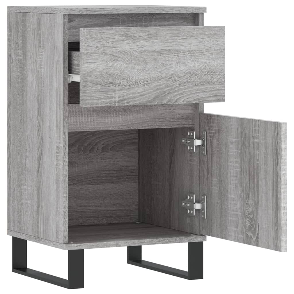 Aparadores 2 pcs 40x35x70 cm derivados madeira cinzento sonoma