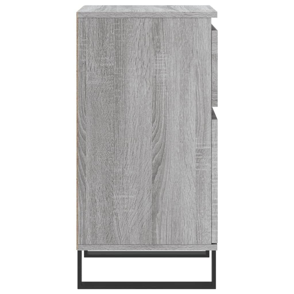 Aparadores 2 pcs 40x35x70 cm derivados madeira cinzento sonoma