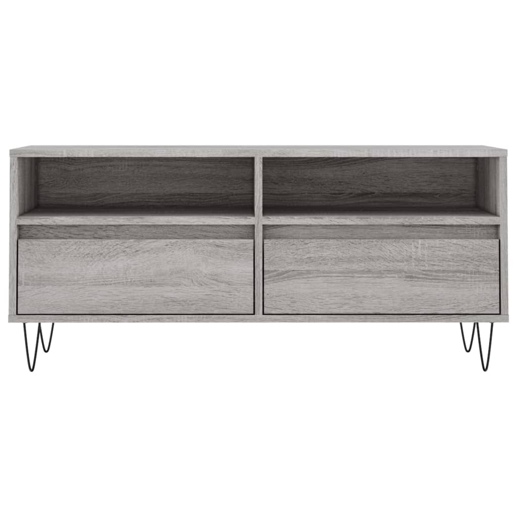 Móvel de TV 100x34,5x44,5 cm derivados madeira cinzento sonoma