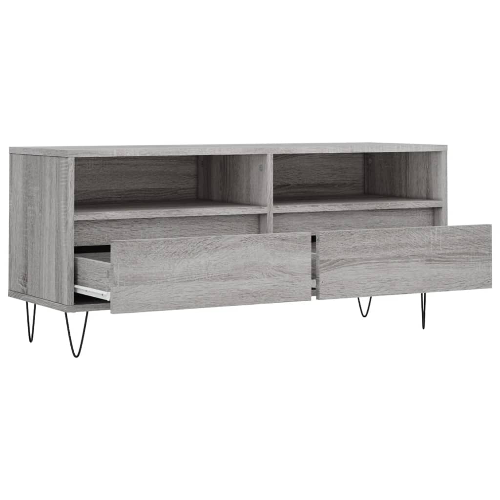 Móvel de TV 100x34,5x44,5 cm derivados madeira cinzento sonoma