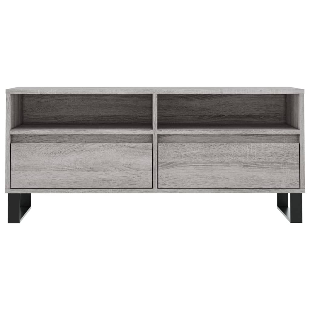 Móvel de TV 100x34,5x44,5 cm derivados madeira cinzento sonoma