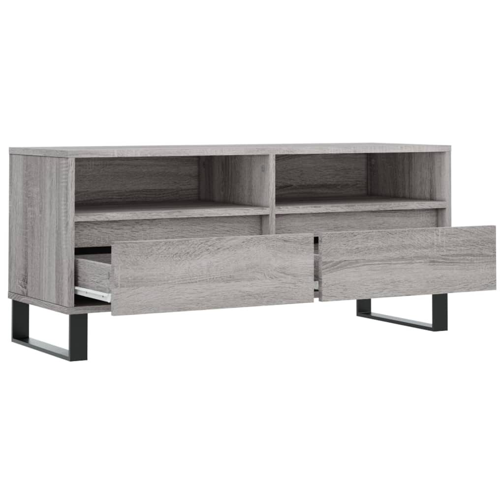 Móvel de TV 100x34,5x44,5 cm derivados madeira cinzento sonoma