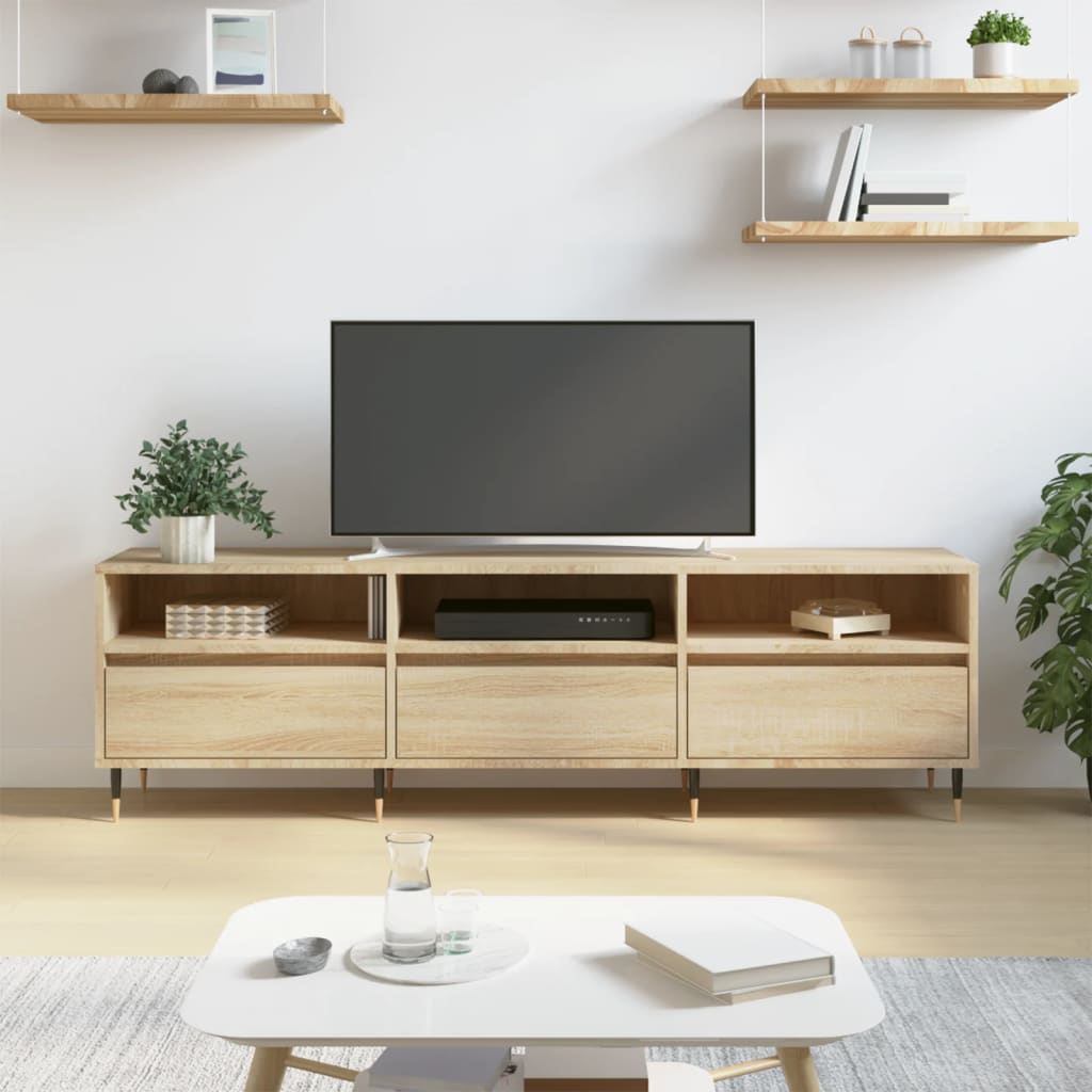 Móvel de TV 150x30x44,5 cm derivados de madeira carvalho sonoma