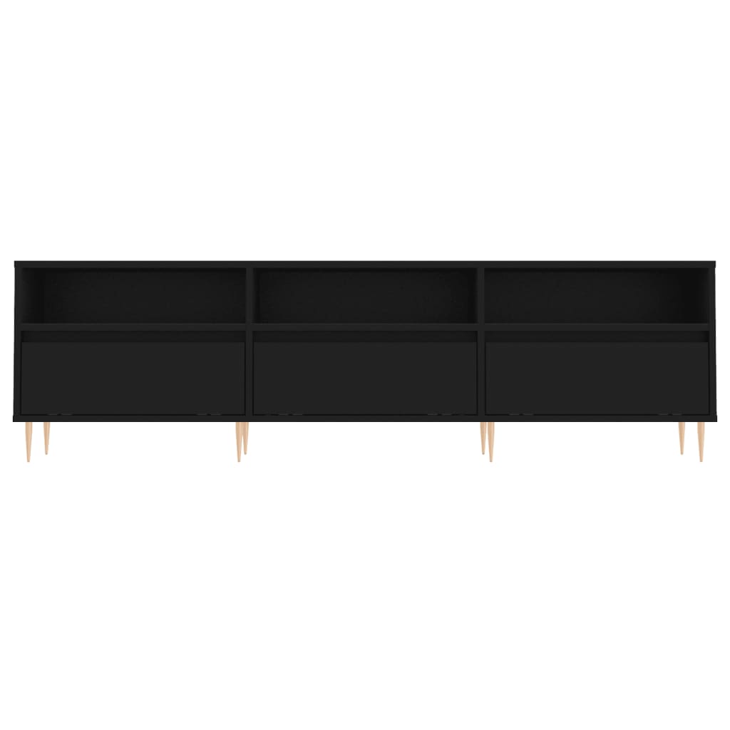 Móvel de TV 150x30x44,5 cm derivados de madeira preto