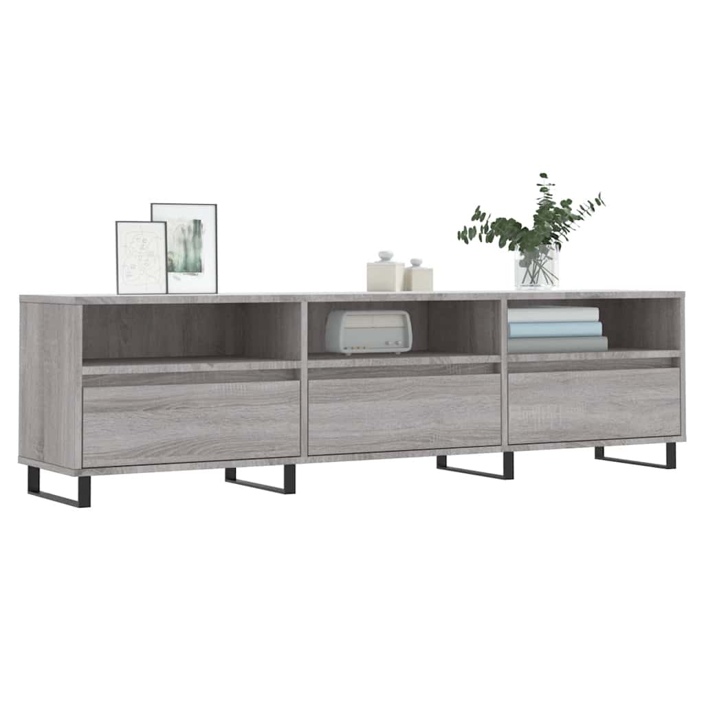 Móvel de TV 150x30x44,5 cm derivados de madeira cinzento sonoma