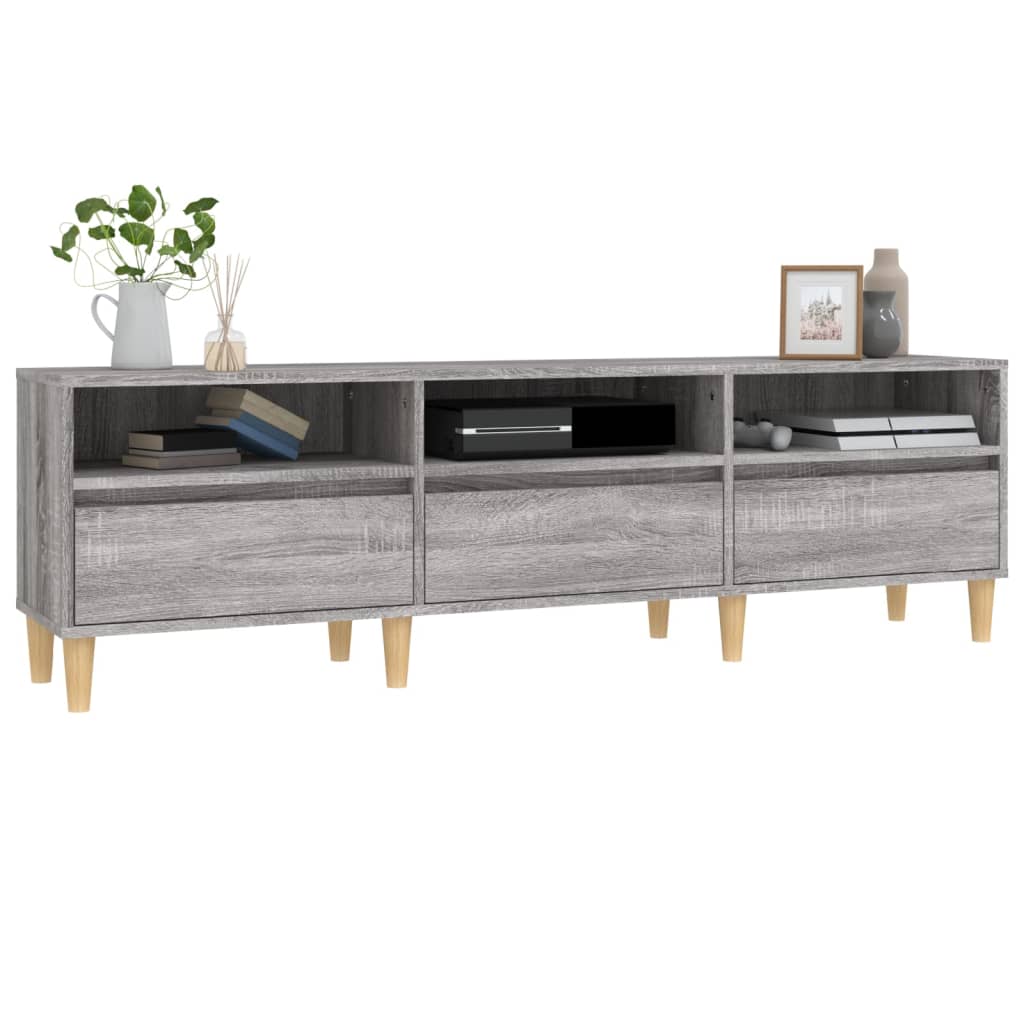 Móvel de TV 150x30x44,5 cm derivados de madeira cinzento sonoma
