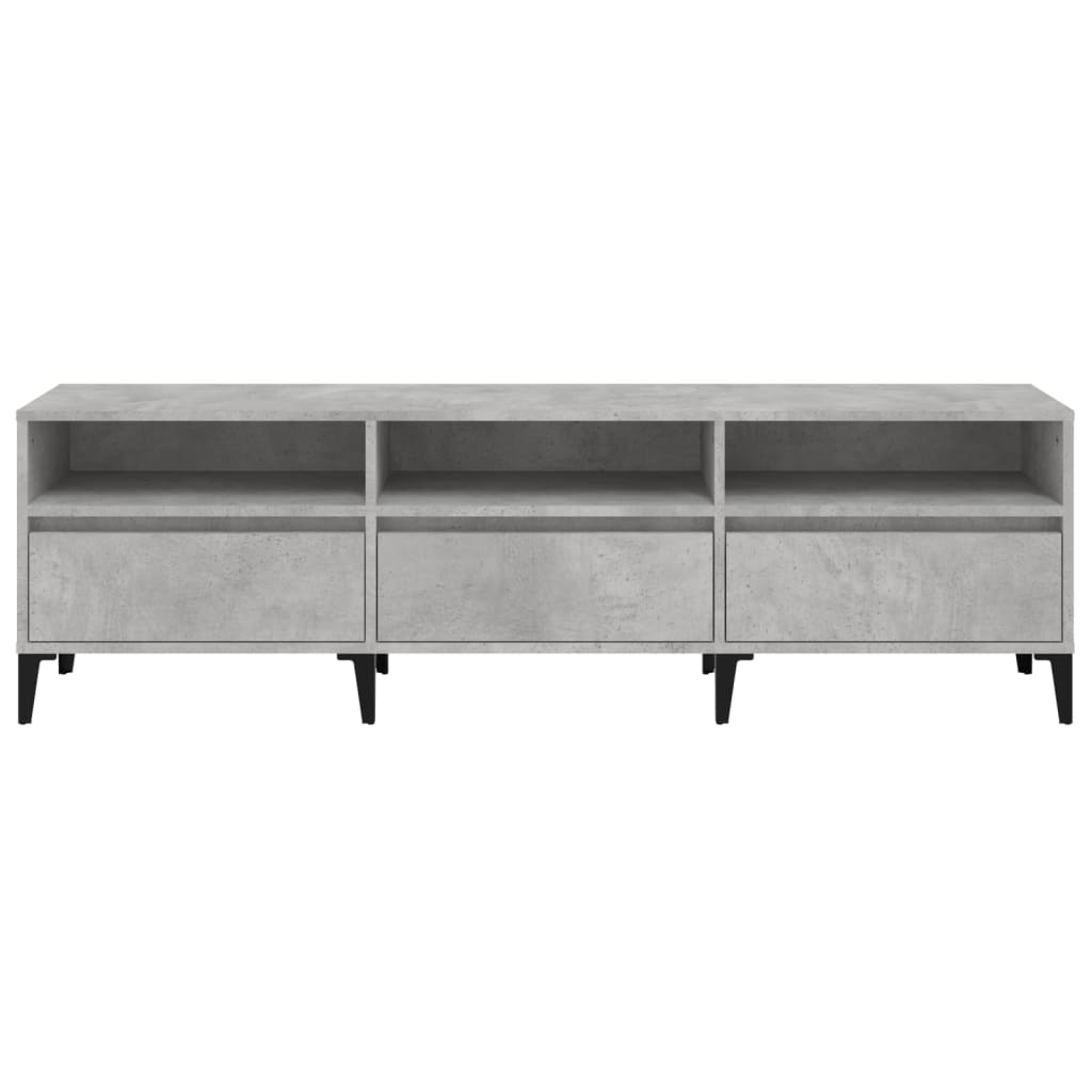 Móvel de TV 150x30x44,5 cm derivados de madeira cinza cimento