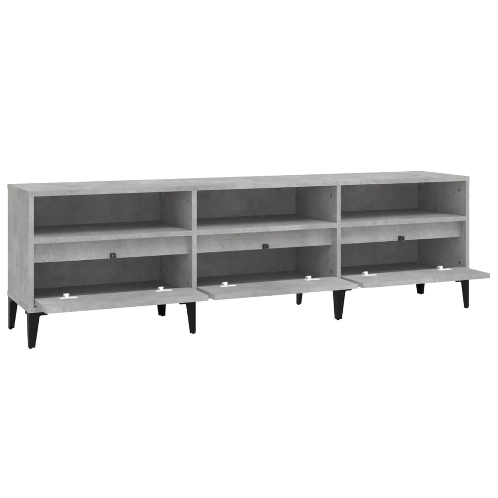 Móvel de TV 150x30x44,5 cm derivados de madeira cinza cimento