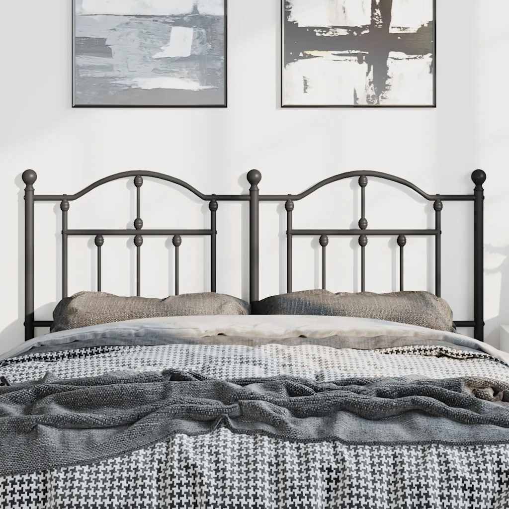 Cabeceira de cama 135 cm metal preto