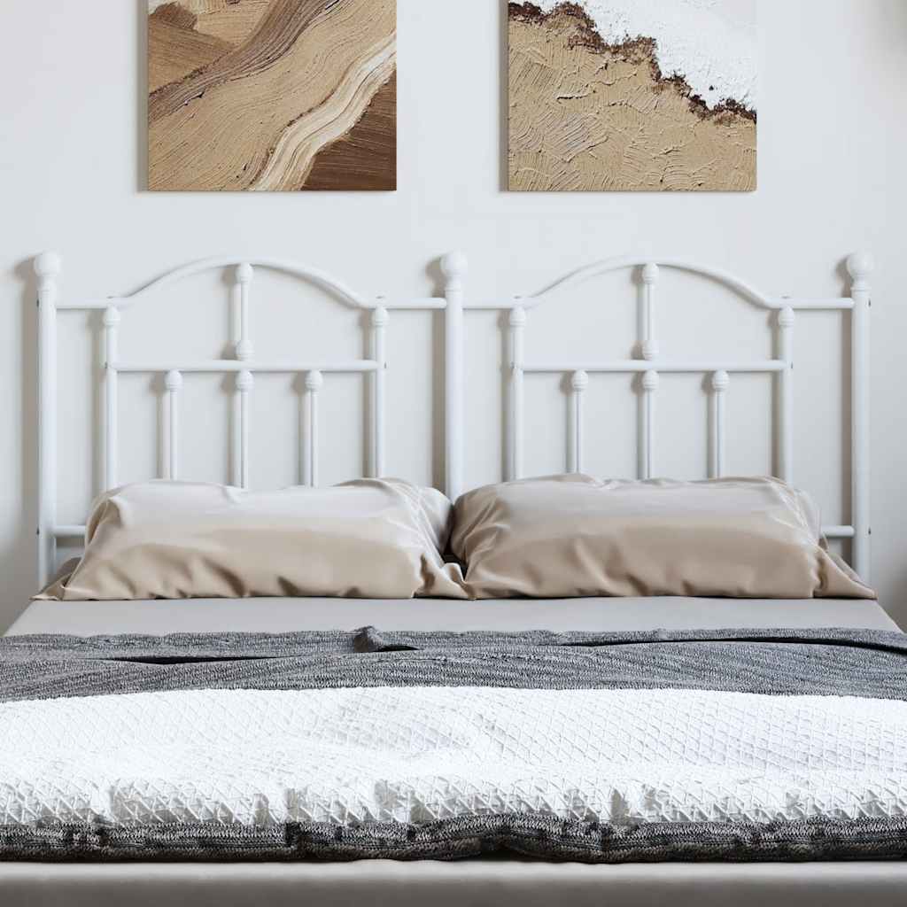Cabeceira de cama 135 cm metal branco