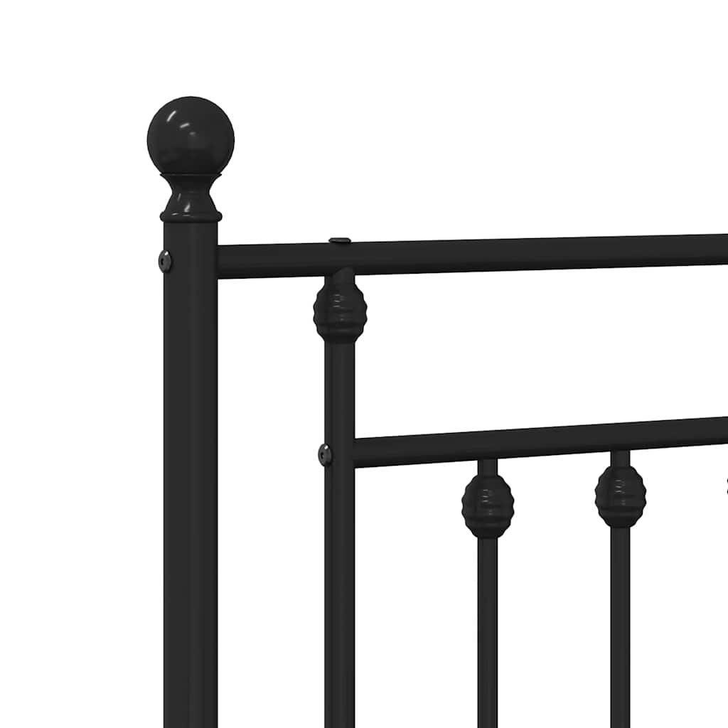 Cabeceira de cama 90 cm metal preto
