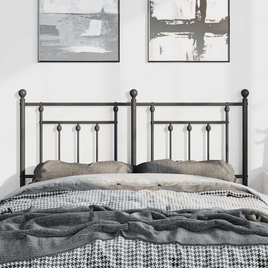 Cabeceira de cama 150 cm metal preto