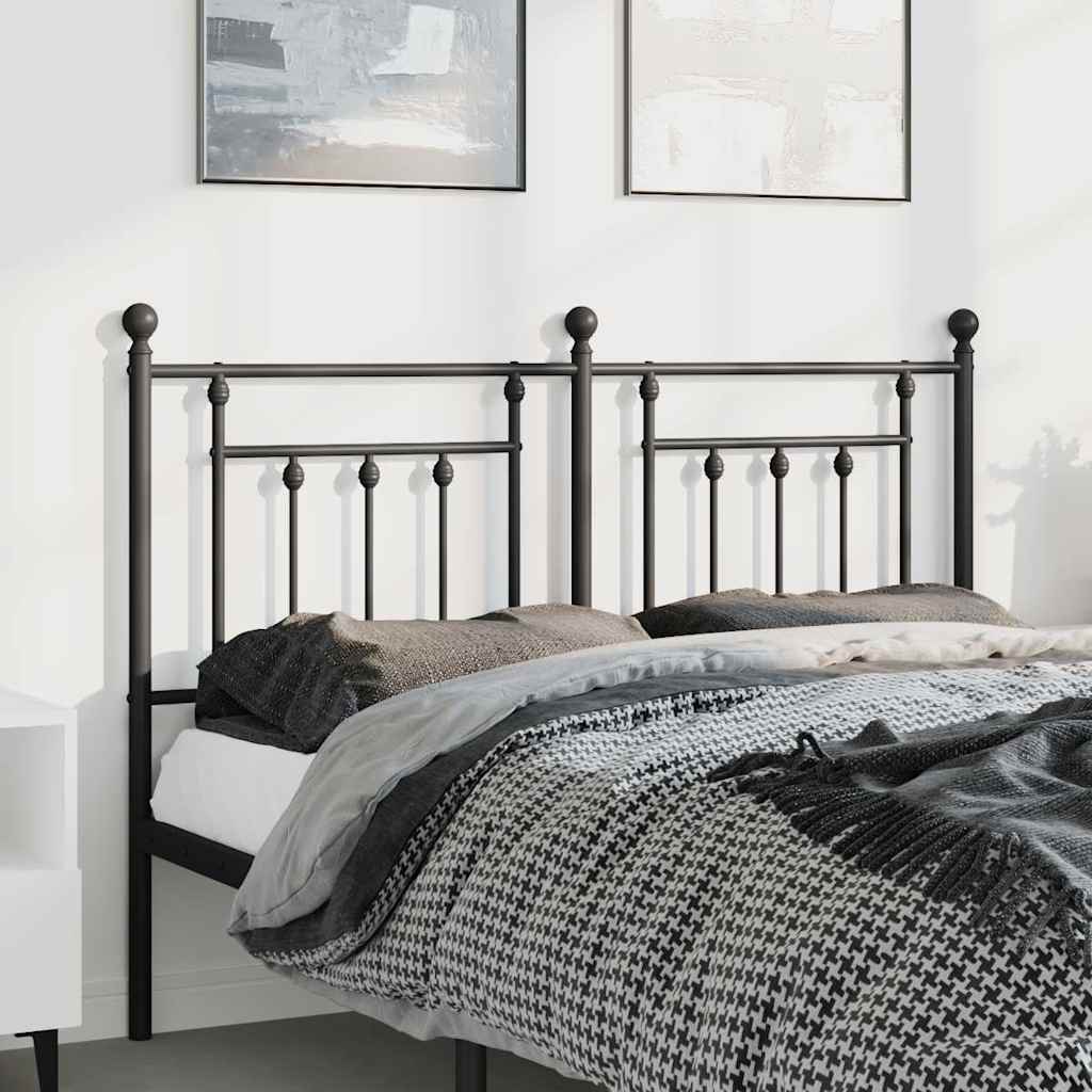 Cabeceira de cama 150 cm metal preto