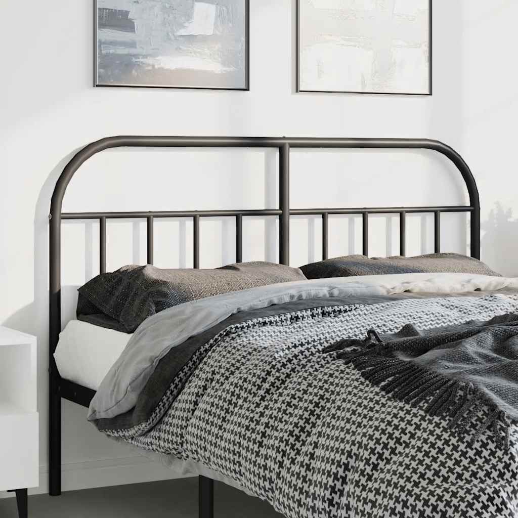 Cabeceira de cama 135 cm metal preto