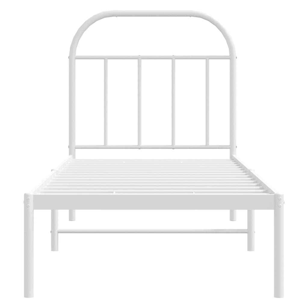 Estrutura de cama sem colchão com cabeceira 75x190 cm branco