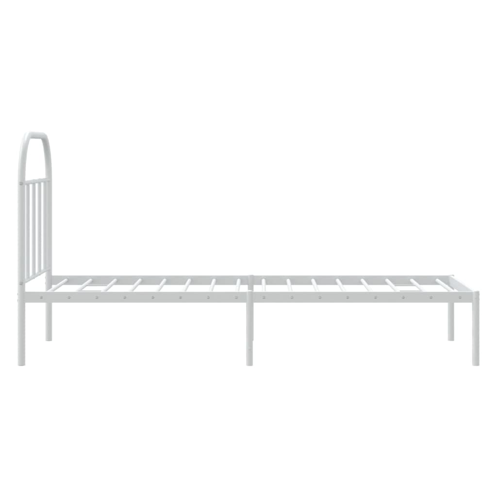 Estrutura de cama sem colchão com cabeceira 75x190 cm branco