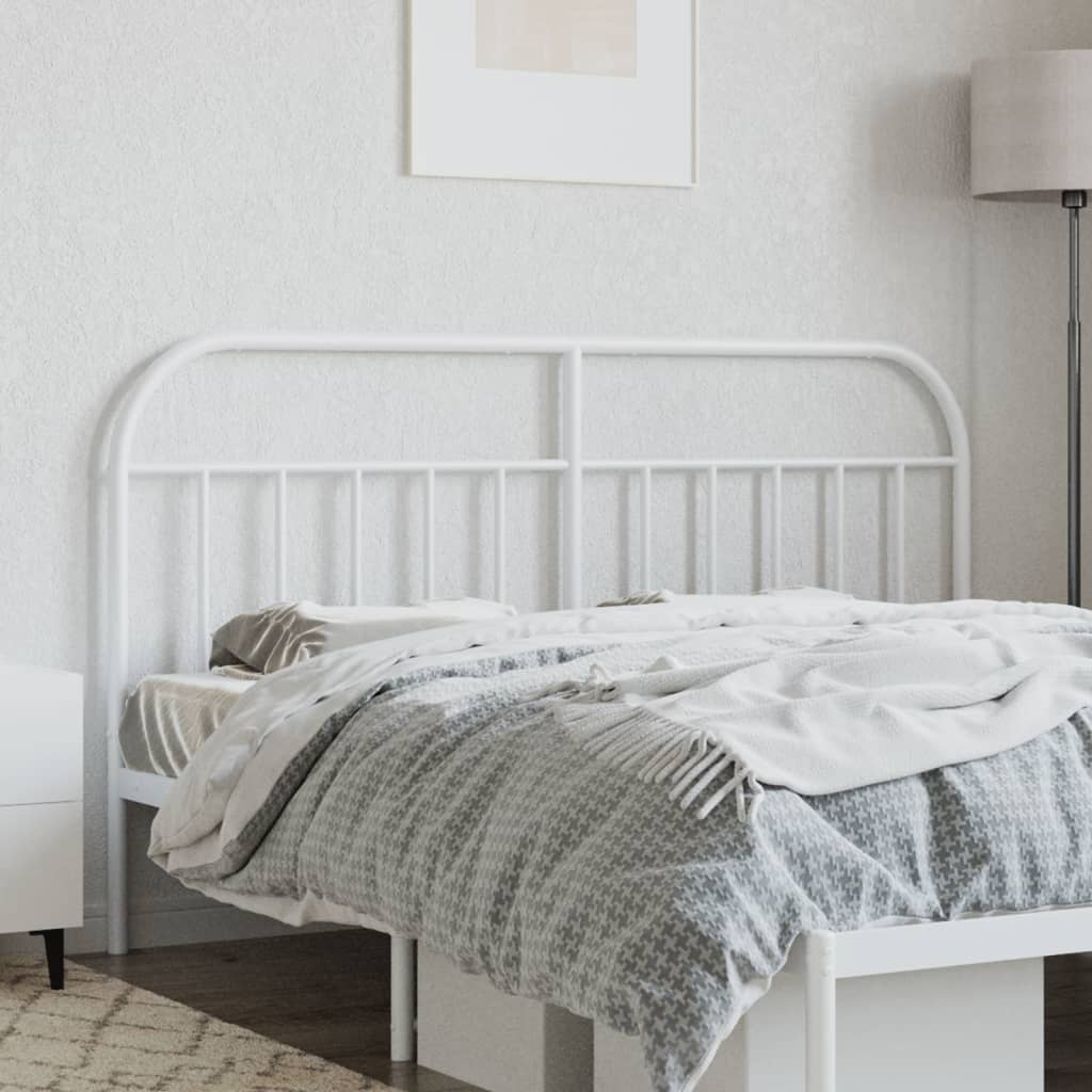 Cabeceira de cama 160 cm metal branco