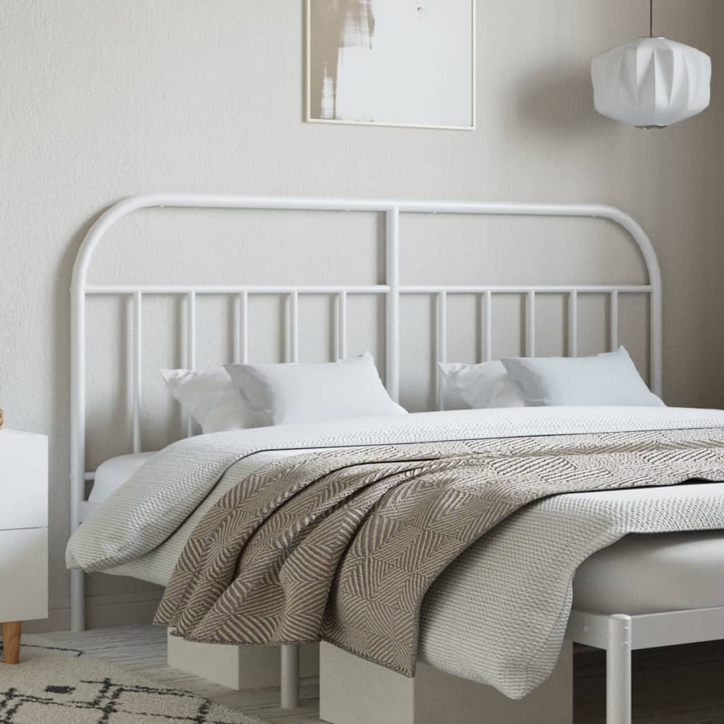 Cabeceira de cama 160 cm metal branco