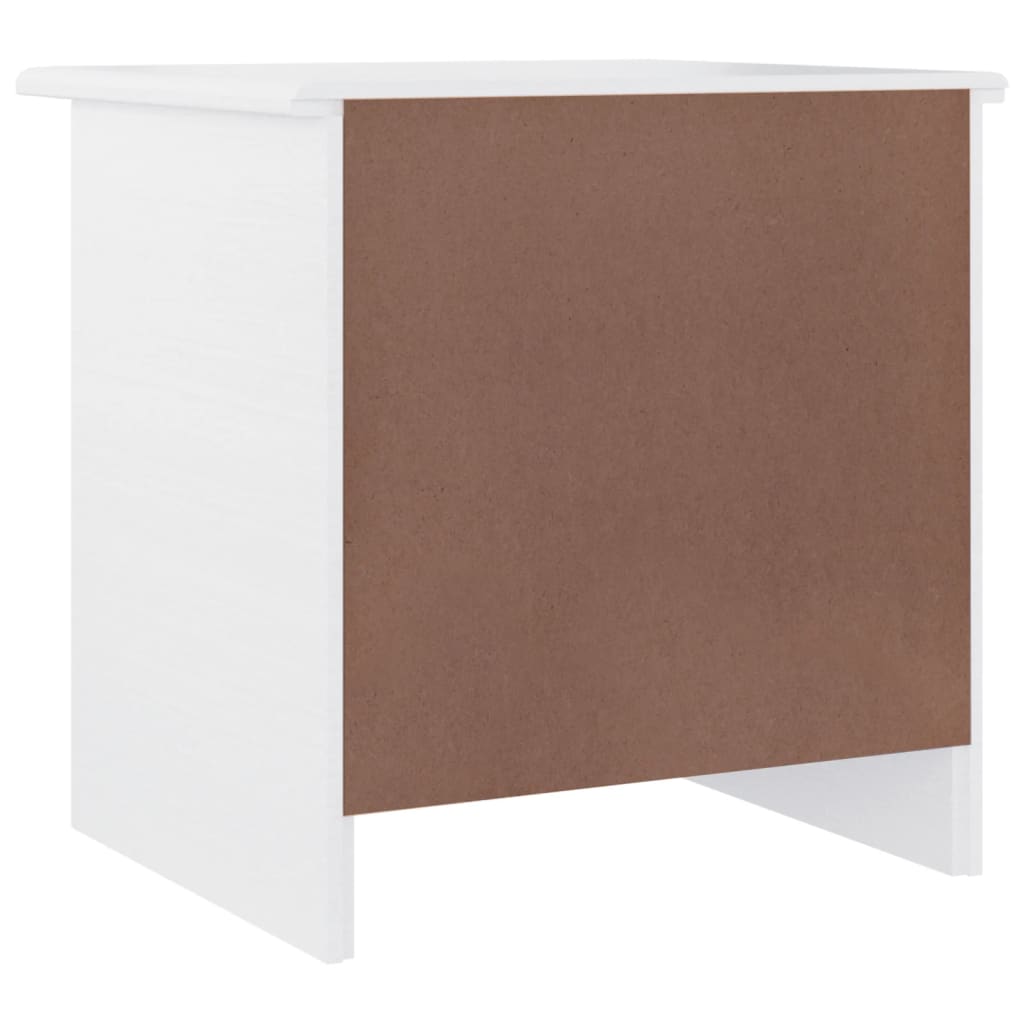 Mesa de cabeceira ALTA 41x35x41 cm pinho maciço branco