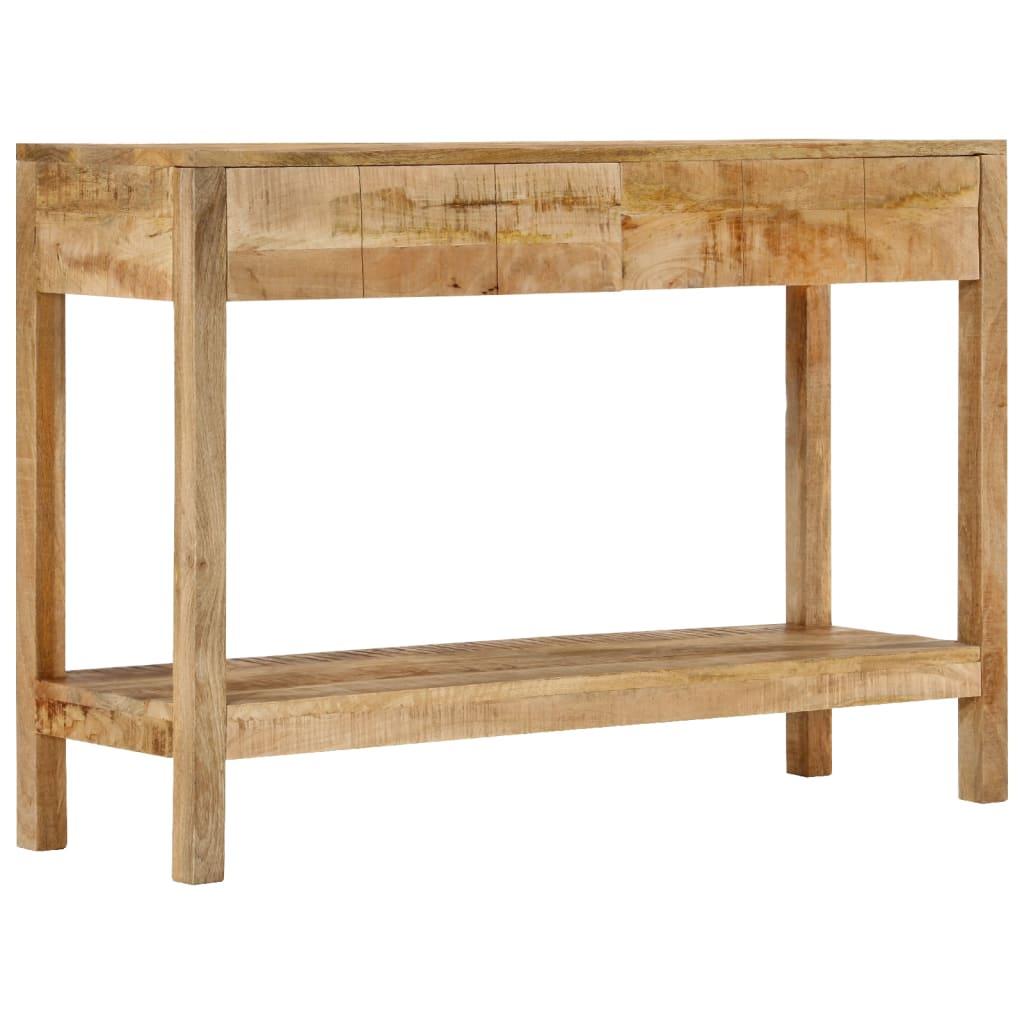 Mesa consola c/ 2 gavetas 110x35x75 cm madeira mangueira maciça