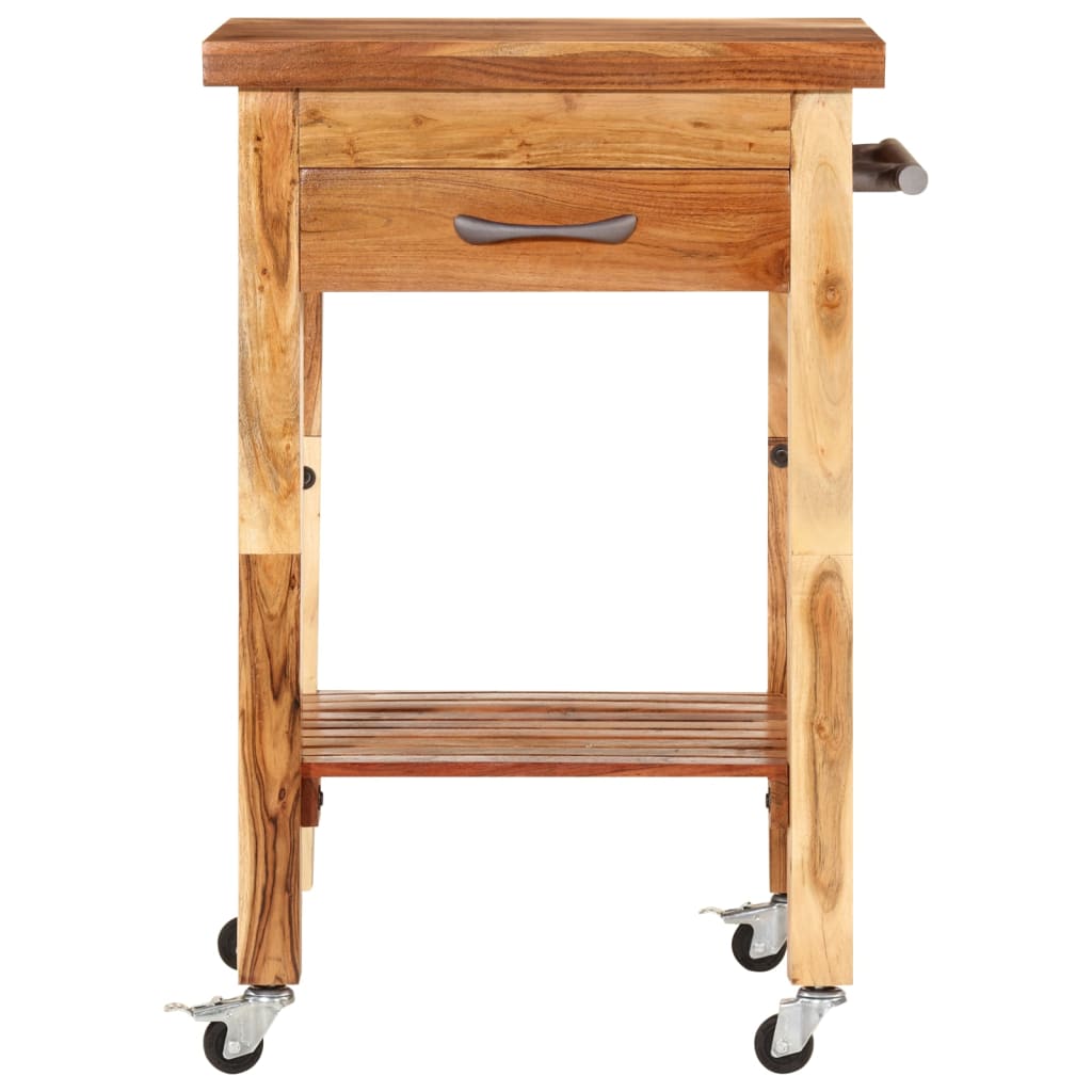 Carrinho de cozinha 55x55x89 cm madeira de acácia maciça