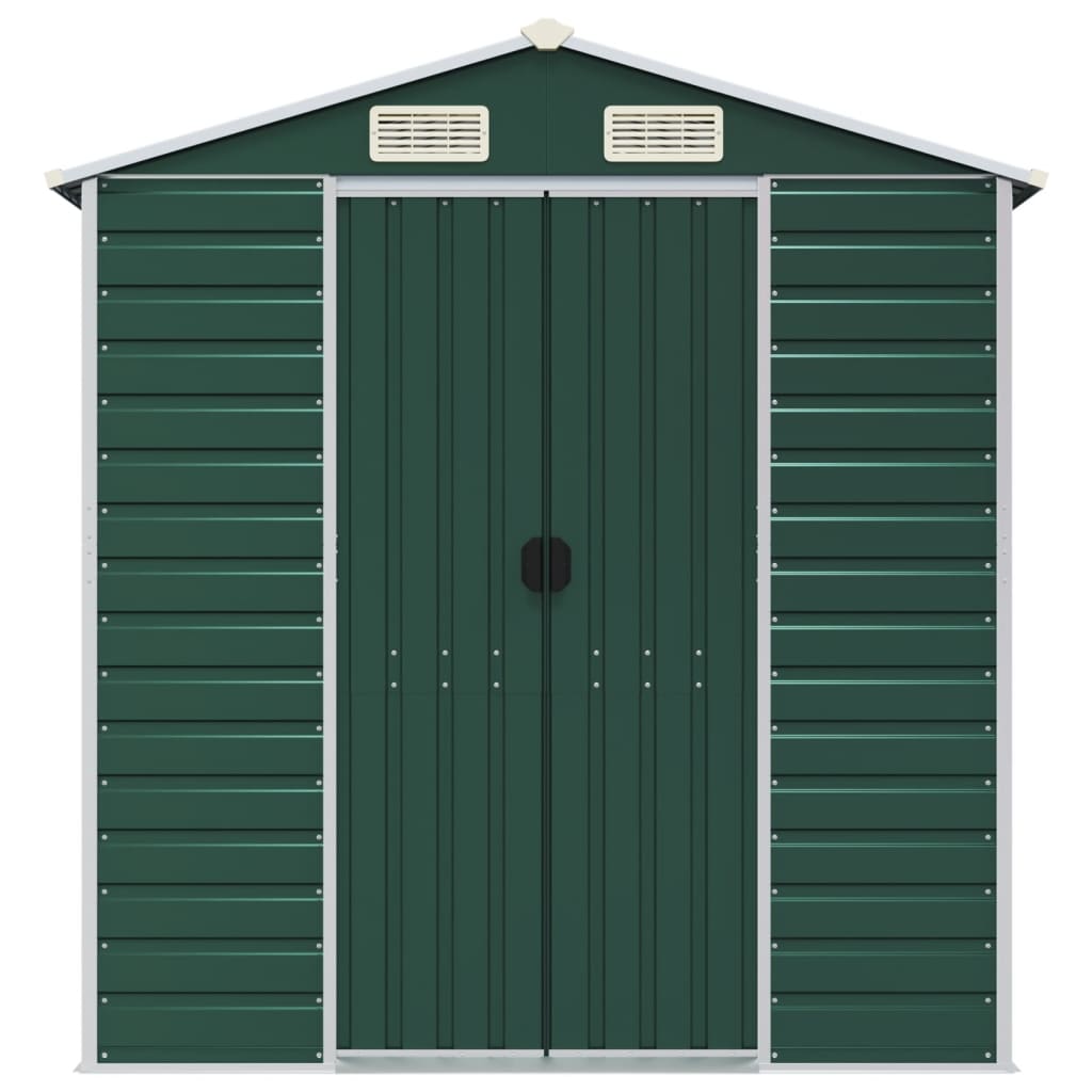 Abrigo de jardim verde 191x300x198 cm aço galvanizado